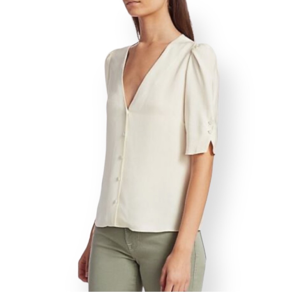 Frame Olivia V-Neck Top NWOT